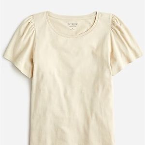 J.Crew Organic slub cotton flutter-sleeve T-shirt NWT